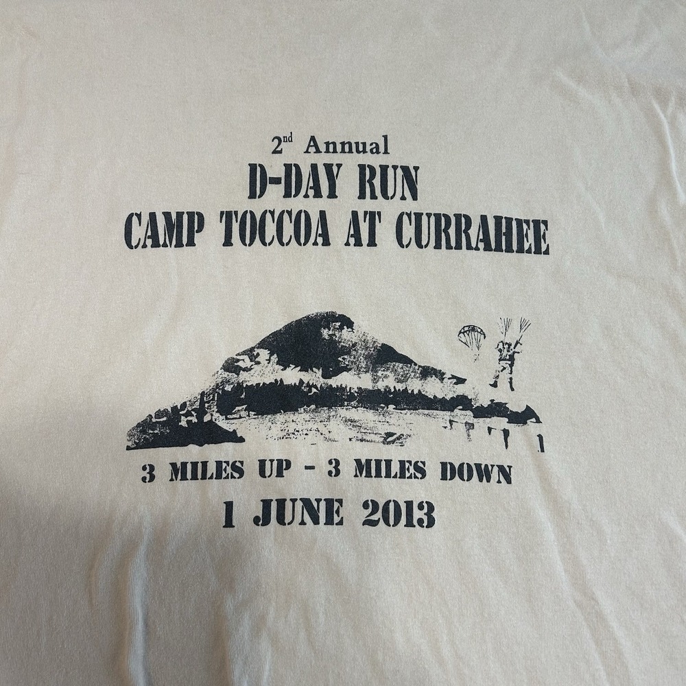 Currahee Challenge 3 mile up 3 mile down Military Run Toccoa GA 2013 XL Tshirt